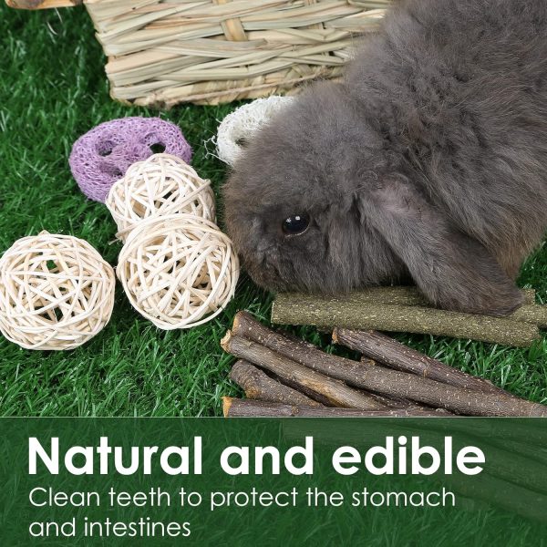 Bunny Grass House-Hand Made Edible Natural Grass Hideaway Comfortable Playhouse for Rabbits, Guinea Pigs and Small Animals to Play,Sleep and Eat - Image 4