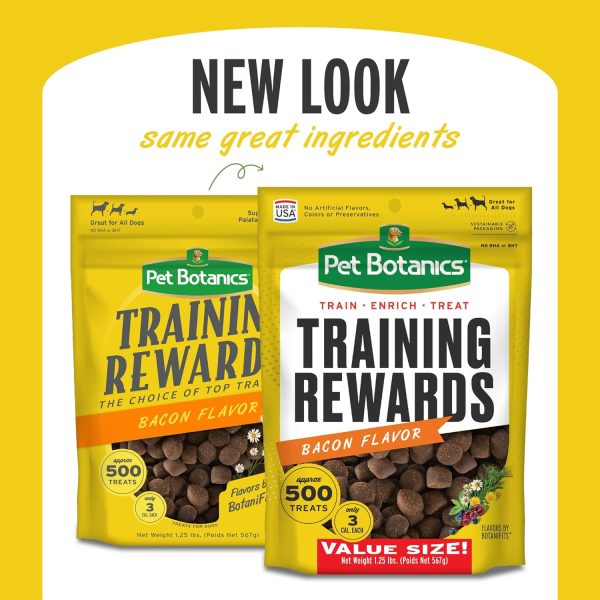 Pet Botanics Training Rewards Treats for Dogs, Made with Real Pork Liver, Focuses, Motivates, Rewards, Speeds Up Learning Curve, No BHA, BHT, Ethoxyquin, Bacon, 20 oz (1 pack) - Image 2