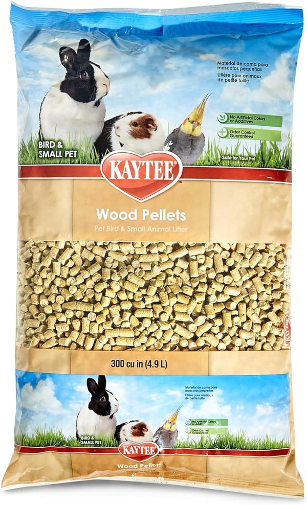 Kaytee Wood Pellets Pet Bird & Small Animal Litter for Ferrets, Guinea Pigs, Rats, Chinchillas, Hamsters, Gerbils, Rabbits, Mice, Hedgehogs and Dwarf Hamsters, 4.9 Liter, 8 Pound Bag - Image 4