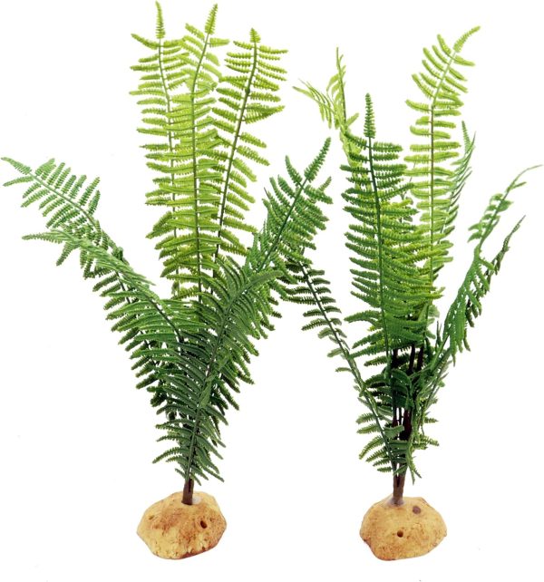 JIHAQUA Fake Fern Plants, Reptile Plastic Terrarium Decor, Reptiles Amphibians Tank Accessories for Crested Gecko Leopard Lizard Chameleon - Image 3