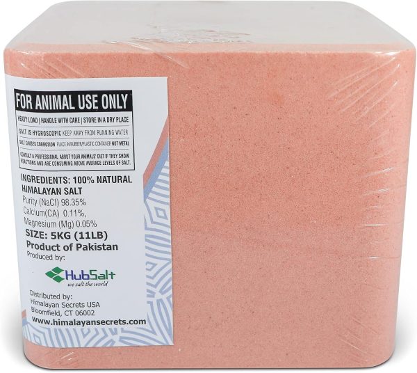 Himalayan Secrets® 11LB (5KG) Compressed Pink Himalayan Salt Lick | for Livestock and Wildlife Animals | 100% Pure & Natural Feed Salt Block | Natural Minerals and Trace Elements - Image 6