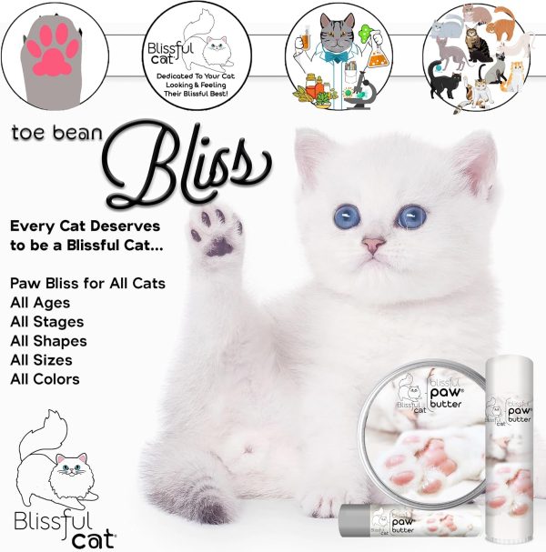 The Blissful Cat Paw Butter, Moisturizer for Dry Paw Pads, Softens and Protects a Rough Paw, Versatile, Lick-Safe Cat Paw Balm, 0.15 oz. - Image 3