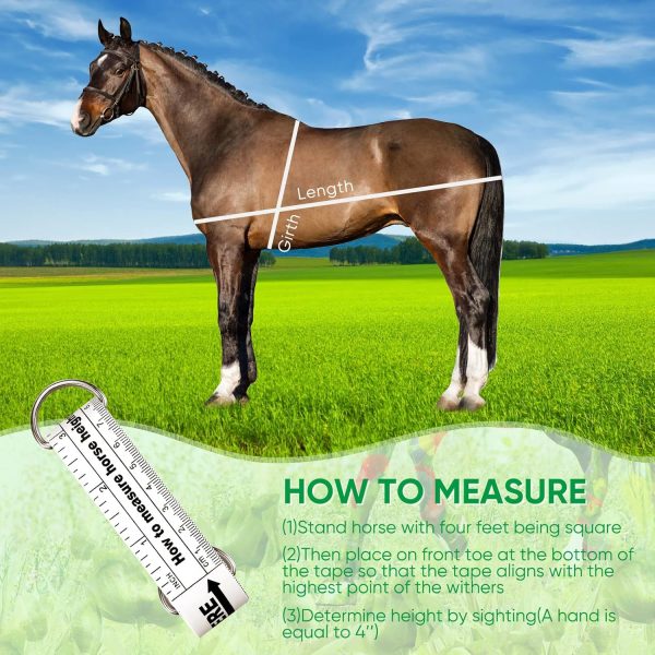 Konohan Horse Measuring Tape for Height and Weight Multifunctional Horse Weight Tape Portable PVC Weight Tape Measure for Horses, 8.2 Feet Long - Image 6