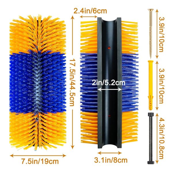 2PCS Livestock Scratching Brush, Cow Scratcher Brush Horse Brushes Full Massage Bush Kit, for Cattle Horses Sheep Pigs Back Grooming - Image 2