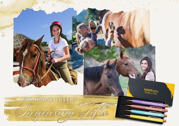 InnoBeta Horse Gifts for Girls, Women, Ballpoint Pen Set of 4, Horse Stuff for Equestrian, Horse Lovers, Cowgirls on Birthday, Back to School, Christmas - Image 7