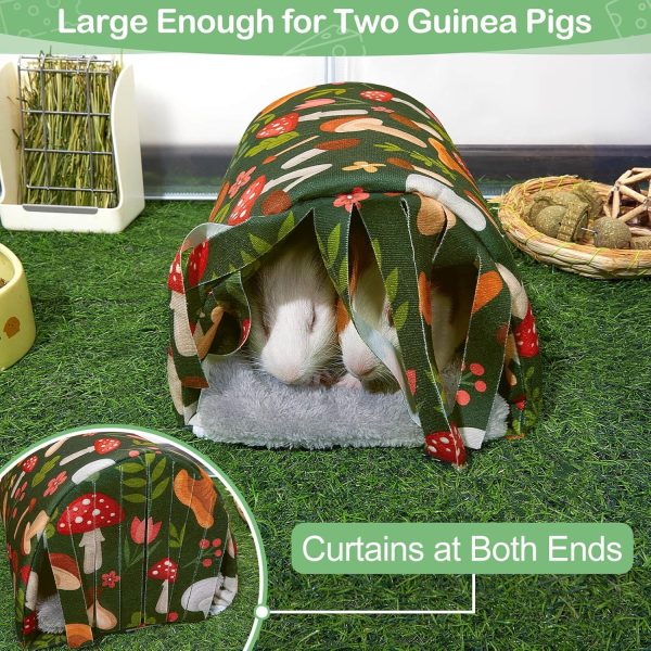 Guinea Pig Hideout Washable Guinea Pig Tunnel with Curtains Hamster Hideout Cozy Guinea Pig House Fit for Guinea Pig Cages Soft Guinea Pig Accessories for Small Animals Hamster/Chinchilla/Bunny - Image 4