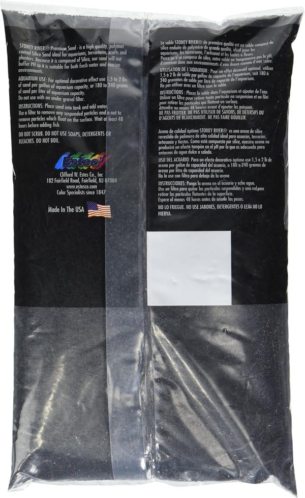 Estes Gravel Products AES06606 Este Marine Sand Black for Aquarium, 5-Pound - Image 2