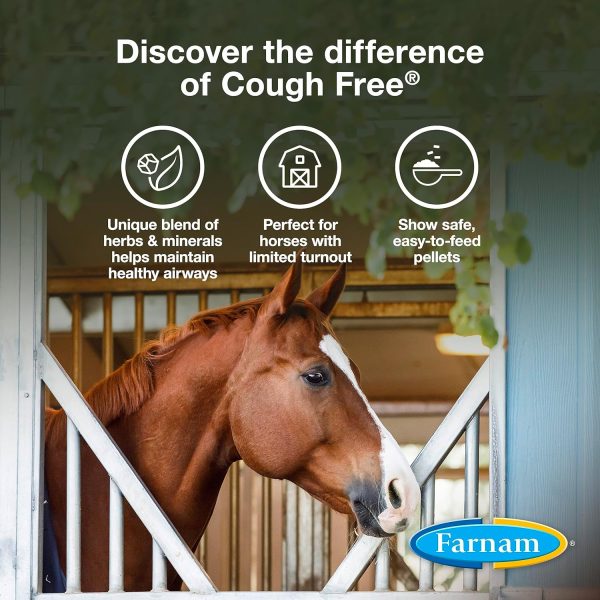 Farnam Cough Free Horse Cough Supplement Pellets, Provides Respiratory Support for Horses W/Seasonal Allergies or Stable Cough, 1.75 lb, 48 Day Supply - Image 3