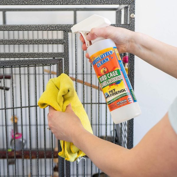 Amazing Bird Cage Cleaner and Deodorizer - Just Spray/Wipe - Safely & Easily Removes Bird Messes Quickly and Easily - Made in The US 16oz Spray (Pack of 1) - Image 4