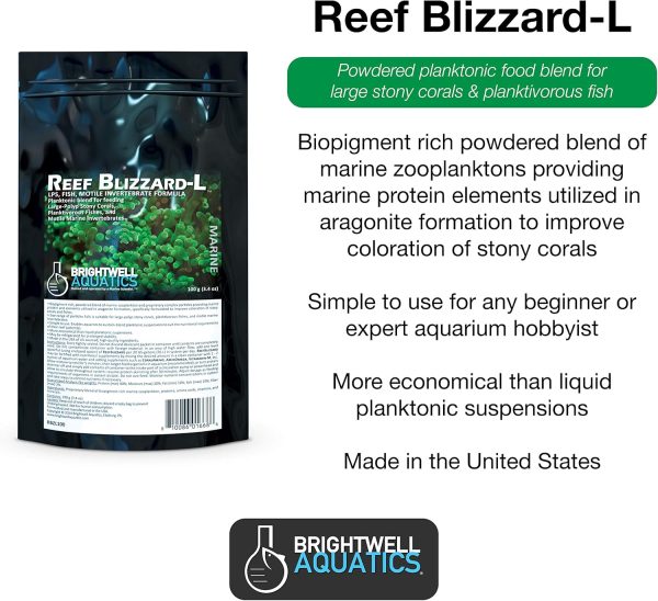 Brightwell Aquatics Reef Blizzard L - Powder Planktonic Food Blend to Feed Large Stony Corals & Planktivorous Fish - Image 2