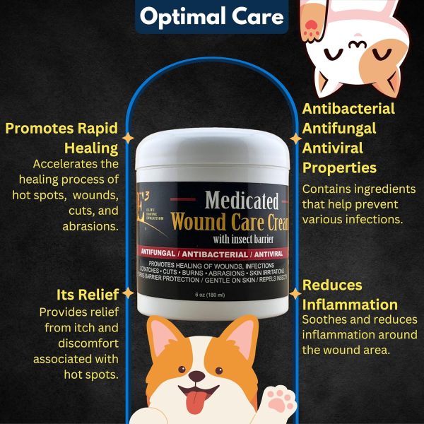 E3 Medicated Wound Cream for Horses, Dogs, Cats, Rabbits - Hot Spot Treatment Ointment - Dog Hot Spot Remedy & Paw Care - Wound Care for Cats - Non Greasy - Image 4