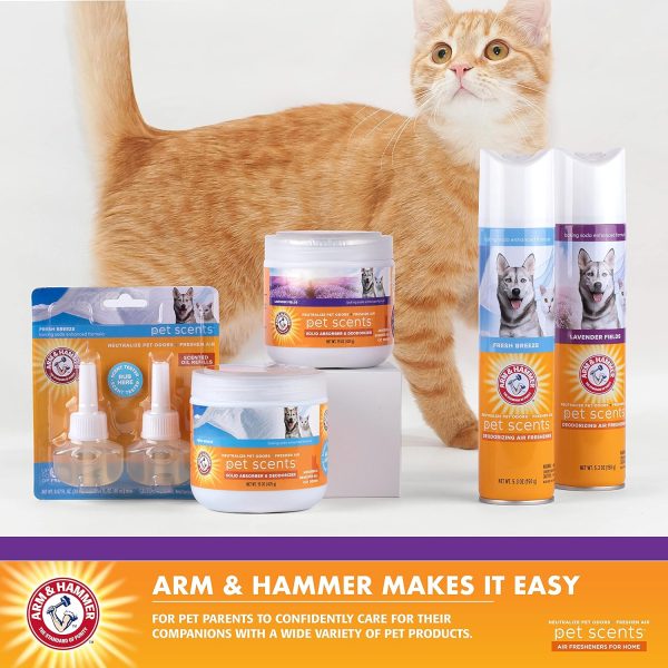 Arm & Hammer Air Freshener Gel - Pet Odor Eliminator with Baking Soda - Odor Absorbing Gel Beads for Cats & Dogs - Pet Deodorizer and Air Neutralizer for Home - Natural Freshness Lavender Fields 12 oz - Image 4