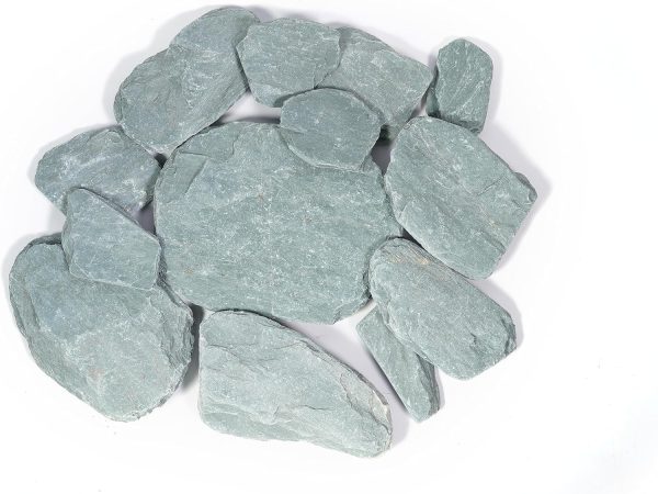 LANDEN River Slate Stone Natural Rocks(18lbs, 3~9 inches,13pcs) for Aquariums, paludariums, Terrariums, Reptile, and Amphibian Enclosures Decorative of Stream's Caves and Caverns - Image 5