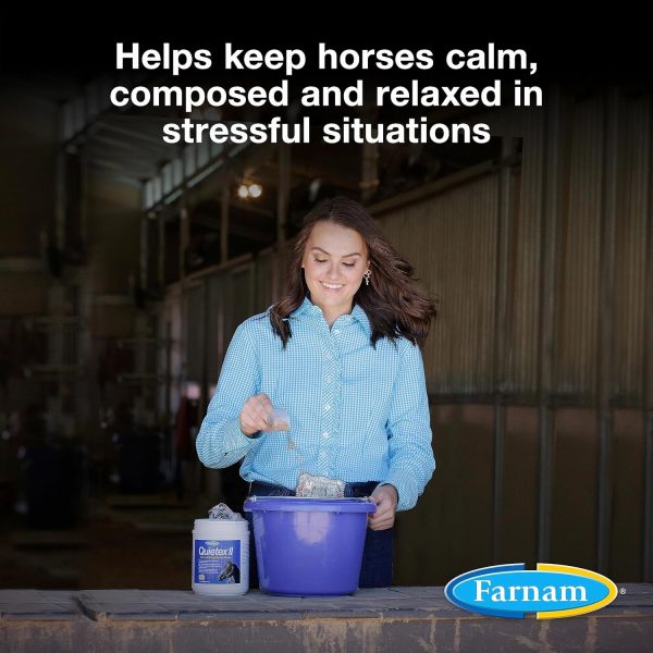 Farnam Quietex II Horse Calming Supplement Pellets, Helps Manage Nervous Behavior And Keep Horses Calm & Composed In Stressful Situations, 1.625 Lbs, 26 Day Supply - Image 2