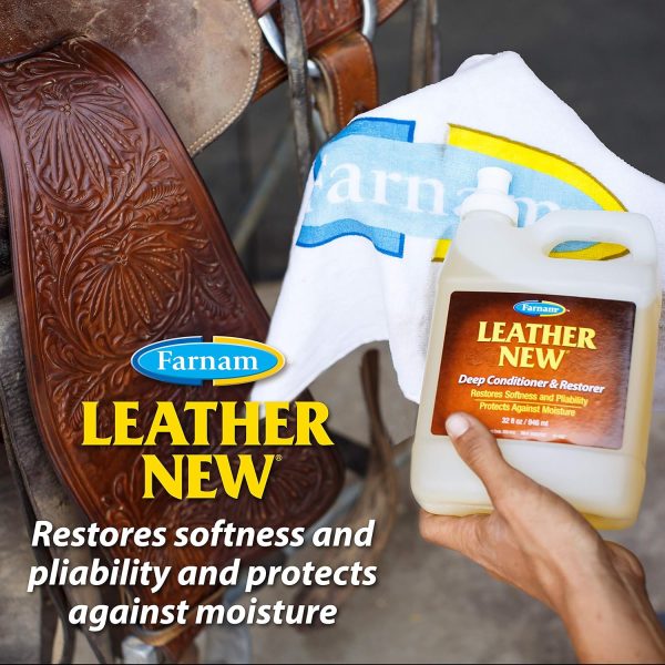 Farnam Leather New Deep-Cleaning Conditioner and Restorer for Saddles and Leather, 16 Ounces - Image 2