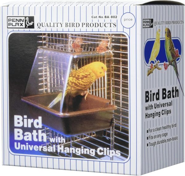 Penn-Plax Clip-On Bird Bath – Attaches to Most Birdcages – Perfect for Parakeets, Lovebirds, Parrotlets, Finches, Canaries, and Other Small Birds – Brown - Image 5