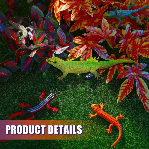 5Pieces Artificial Reptile Plants Lifelike Reptiles Terrarium Leaves Plastic Reptile Habitats Plant Amphibian Hanging Terrarium Plants Decorations with SuctionCups for Hermit Crab Lizards Geckos Snake - Image 6