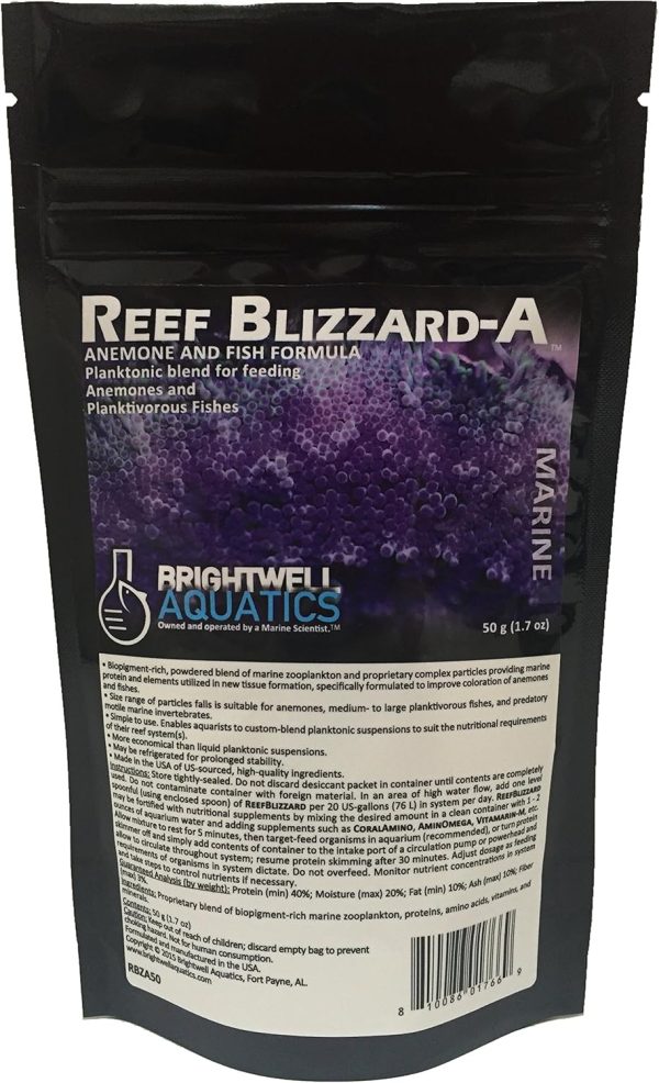 Brightwell Aquatics Reef Blizzard-A - Planktonic Food Blend for Anemones & Planktivorous Fish, 50 Grams