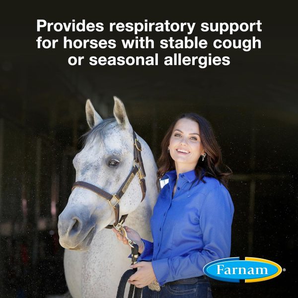 Farnam Cough Free Horse Cough Supplement Pellets, Provides Respiratory Support for Horses W/Seasonal Allergies or Stable Cough, 1.75 lb, 48 Day Supply - Image 2