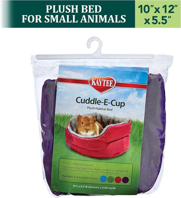 Kaytee Super Sleeper Cuddle-E-Cup Bed for Pet Guinea Pigs, Rats, Chinchillas and Other Small Animals - Image 4